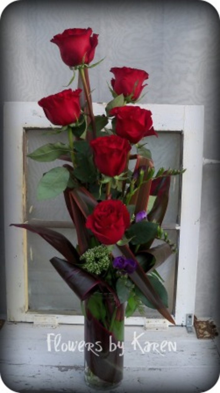 6 Red Roses
