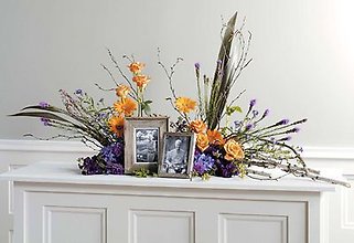 Birch Branch and Floral Memorial