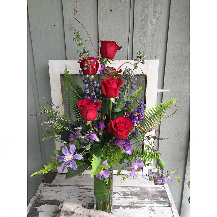 6 Red Rose Arrangement
